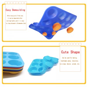 Μη -κολλητική σιλικόνη muffin τηγάνι - καλούπια για muffins και cupcakes, σιλικόνη ψησίματα καλούπια, 12 οπές ντόνατς καλούπια για ψήσιμο keto bagels, βασικά εργαλεία για πάρτι και φεστιβάλ.