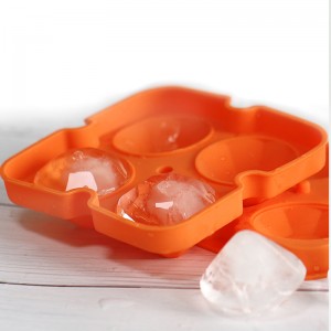 Diamond Flexible Silicone Ice Cube Mold Tray, κάνει τέσσερα γιγαντιαία διαμάντι, εύκολη απελευθέρωση μούχλα πάγου σιλικόνης, για ουίσκι, κοκτέιλ και ποτά χυμών,